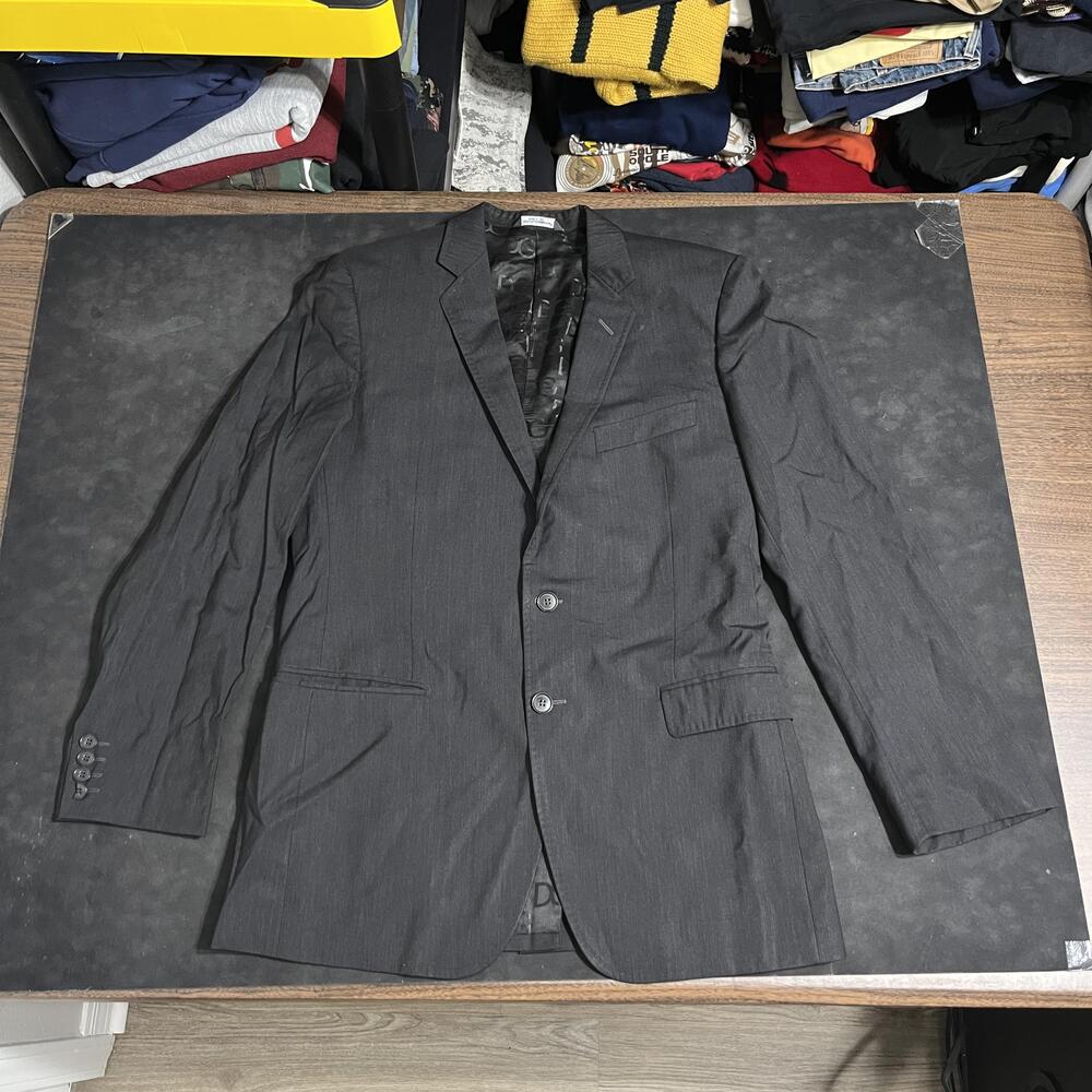 Dolce & Gabbana Blazer Mens 40 Gray Pinstripe Suit Jacket Made Italy Formal